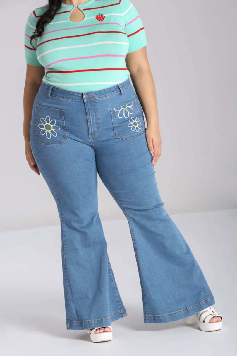 Flower Power Jeans  Shop now at Kitty Darling