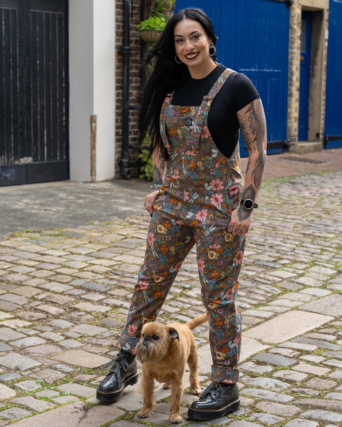 Cottagecore Stretch Twill Dungarees Cottagecore Stretch Twill Dungarees Shop now at Kitty Darling