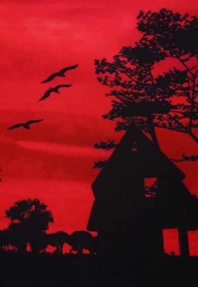 Amanda Red Sunset Flared Dress – Dresses | Kitty Darling