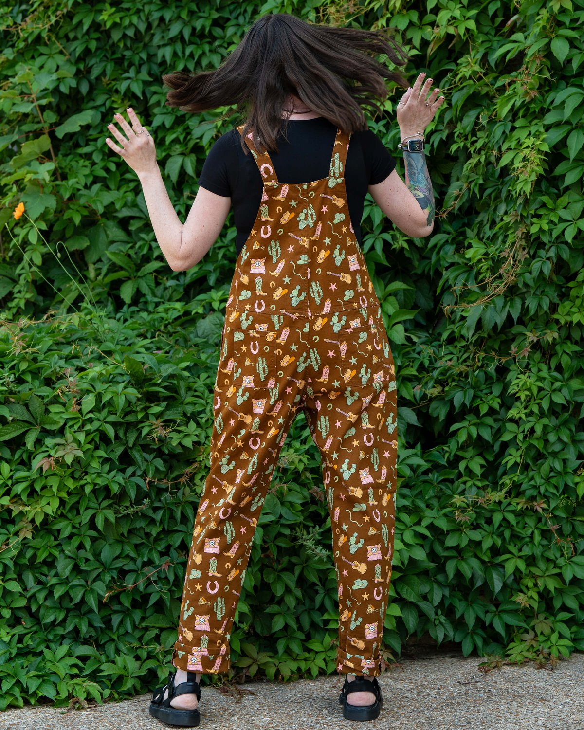 x Yasmin Cousins Cowboy Stretch Dungarees x Yasmin Cousins Cowboy Stretch Dungarees Shop now at Kitty Darling