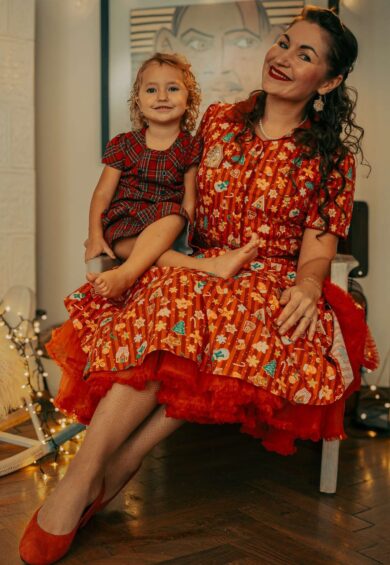 Mabel Christmas Gingerbread Cookie Shirt Dress – Dresses | Kitty Darling