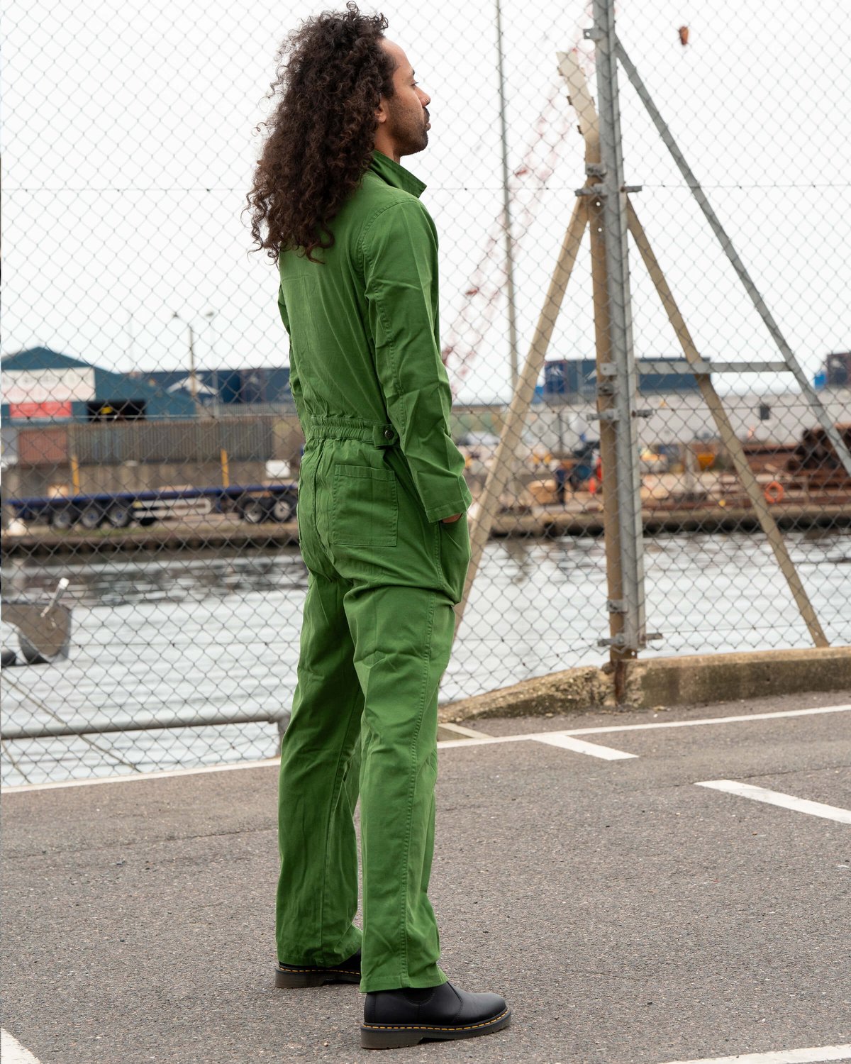 Forest Green Stretch Boiler Suit Forest Green Stretch Boiler Suit Shop now at Kitty Darling