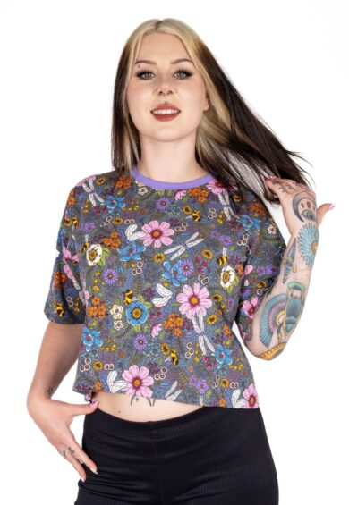 Cottagecore Cropped Boxy Tee – Boxy Cropped Tee | Kitty Darling