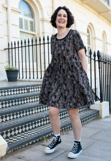 Black Floral Cobweb Stretch Smock Dress – Smock Dresses | Kitty Darling