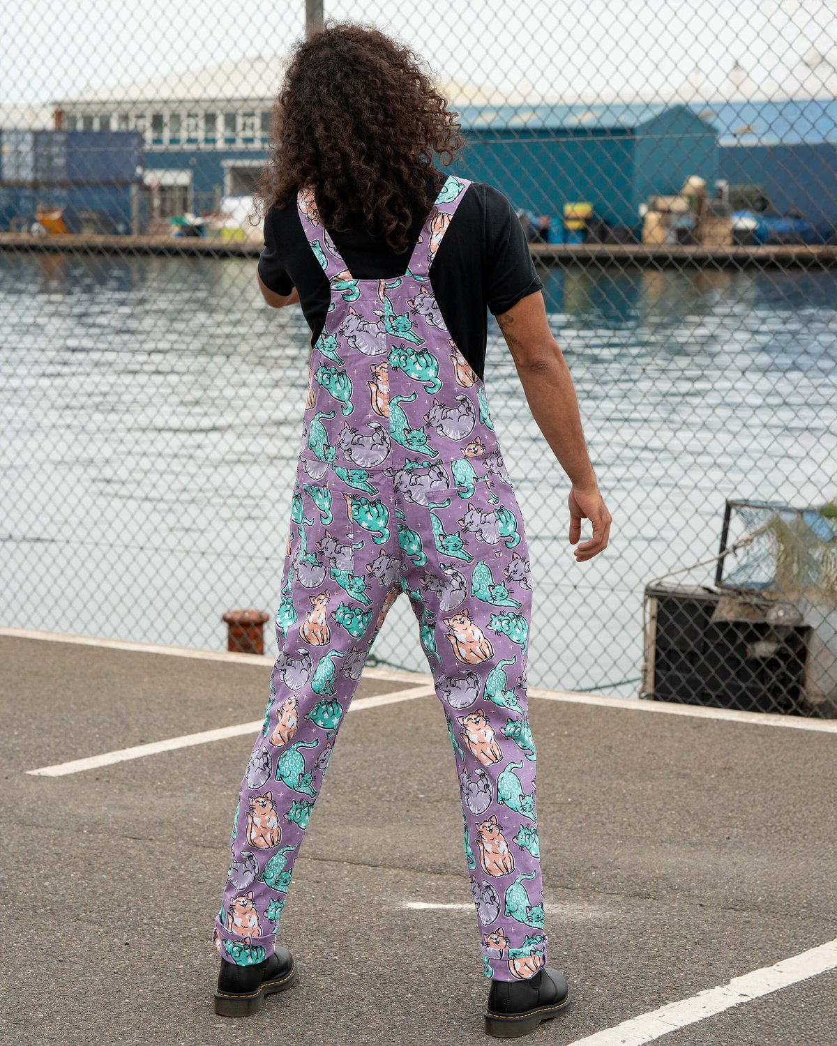 x Abi Perry Purrfect Cats Stretch Dungarees x Abi Perry Purrfect Cats Stretch Dungarees Shop now at Kitty Darling