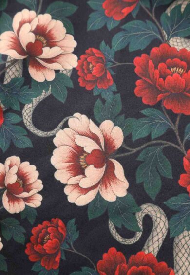 Amanda Flared Black Roses & Snakes Celebration Dress – New In | Kitty Darling