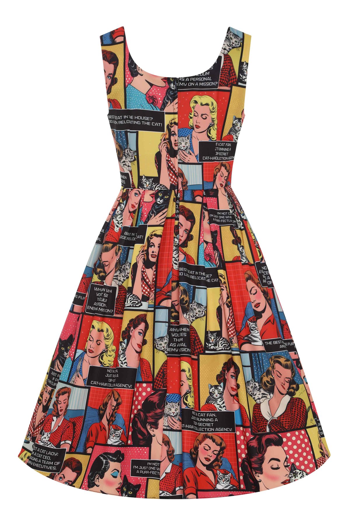 Amanda Cat Lover Comic Dress Amanda Cat Lover Comic Dress Shop now at Kitty Darling