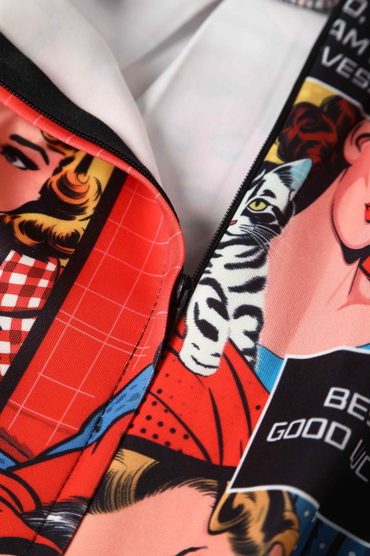 Amanda Cat Lover Comic Dress Amanda Cat Lover Comic Dress Shop now at Kitty Darling