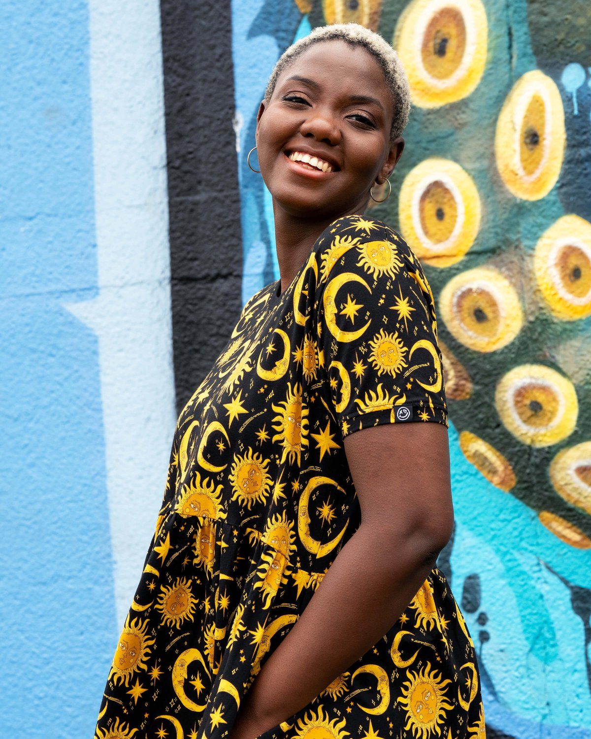 Celestial Midi Stretch Smock Dress Celestial Midi Stretch Smock Dress Shop now at Kitty Darling