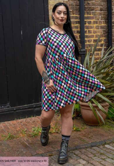 Checkerboard Stretch Smock Dress – Smock Dresses | Kitty Darling