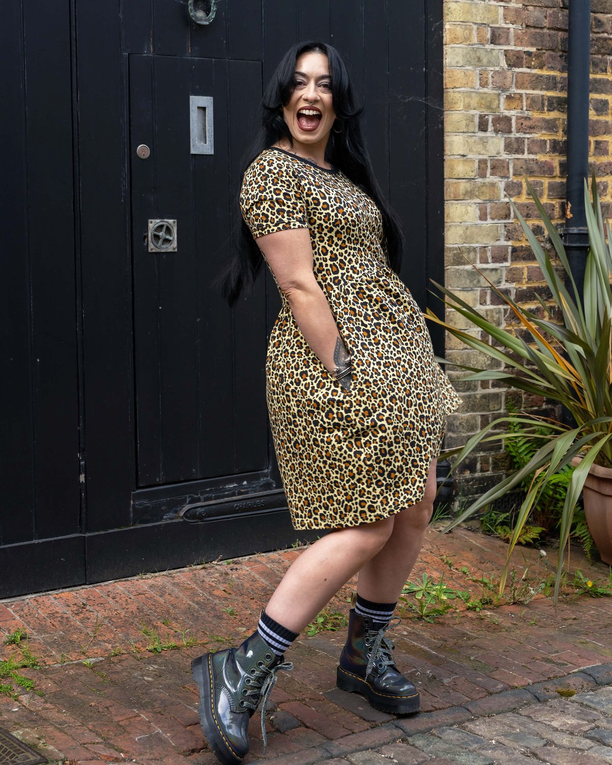 Classic Leopard Print Stretch Smock Dress Classic Leopard Print Stretch Smock Dress Shop now at Kitty Darling