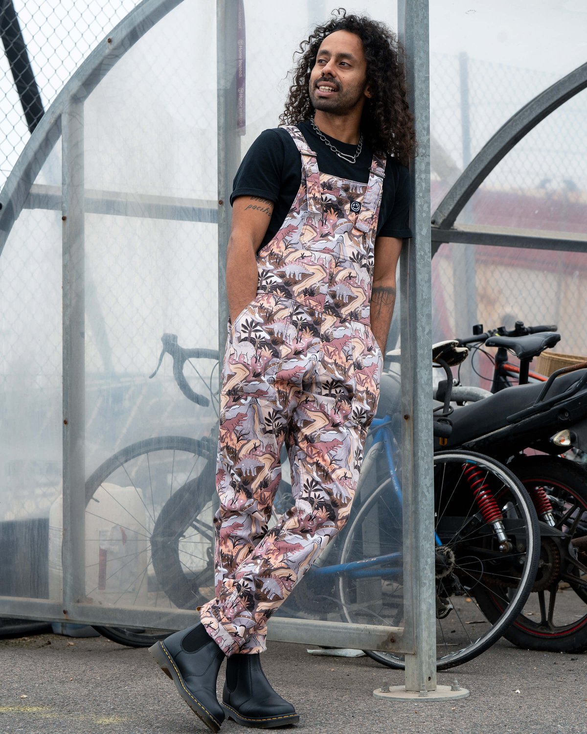 Dinoverse Stretch Dungarees Dinoverse Stretch Dungarees Shop now at Kitty Darling