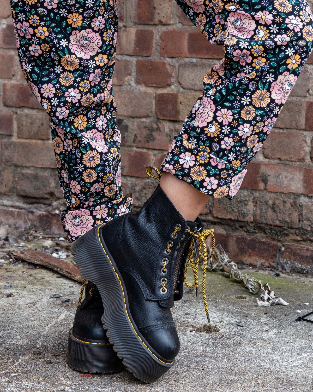 Eye Spy Floral Stretch Dungarees Eye Spy Floral Stretch Dungarees Shop now at Kitty Darling