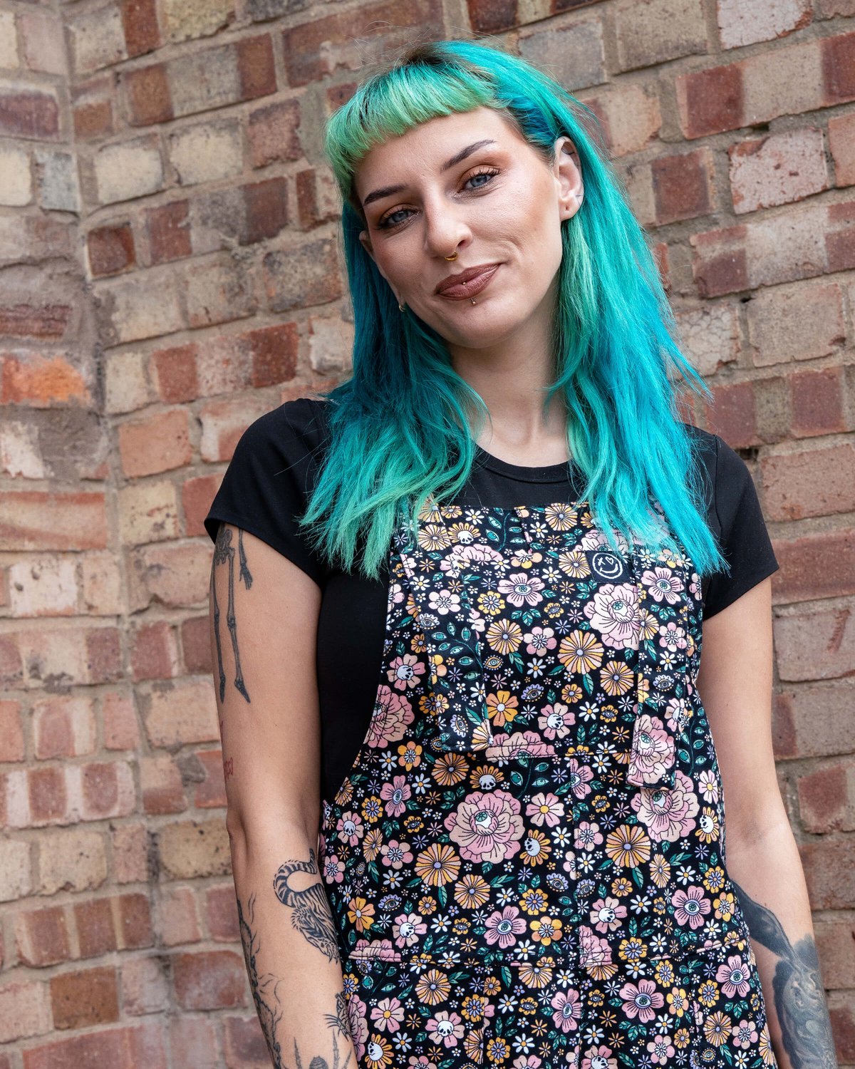 Eye Spy Floral Stretch Dungarees Eye Spy Floral Stretch Dungarees Shop now at Kitty Darling