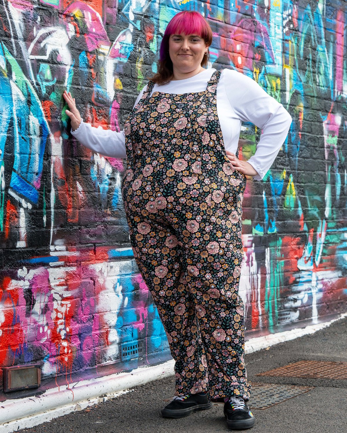 Eye Spy Floral Stretch Dungarees Eye Spy Floral Stretch Dungarees Shop now at Kitty Darling