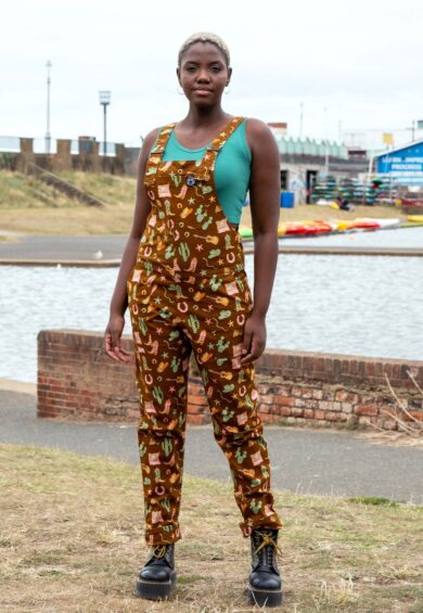 x Yasmin Cousins Cowboy Stretch Dungarees – Stretch Twill Dungarees | Kitty Darling