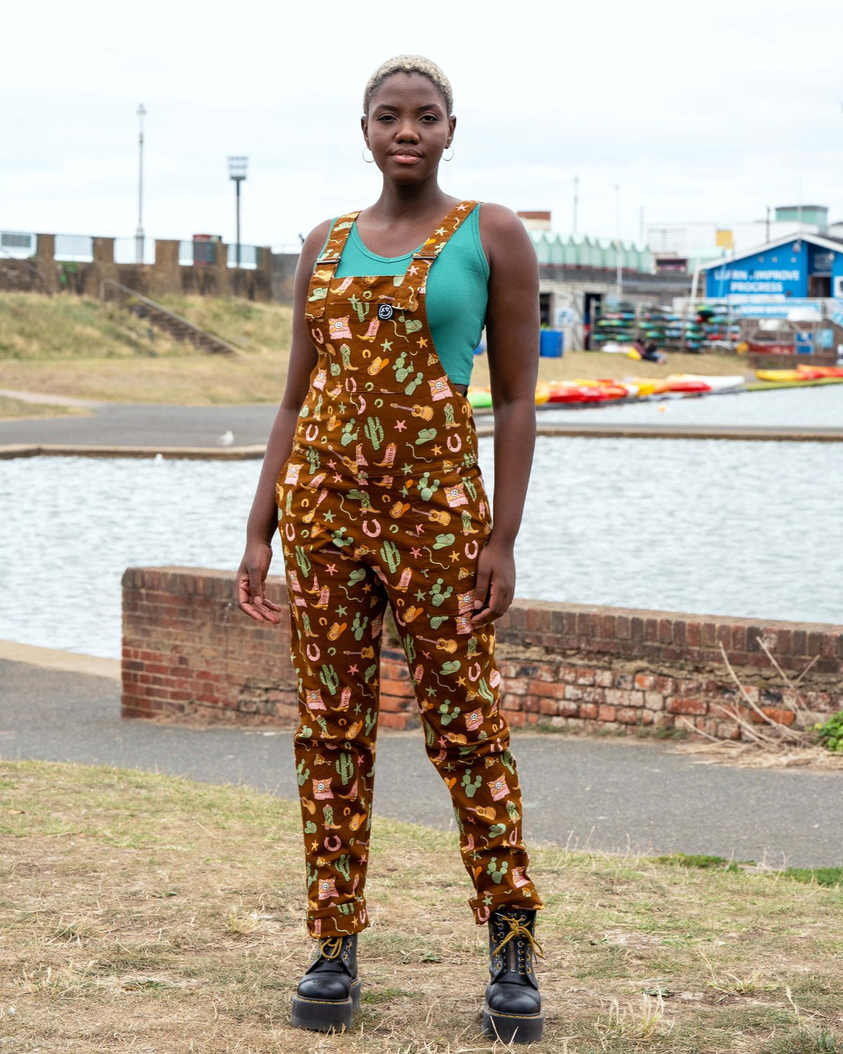 x Yasmin Cousins Cowboy Stretch Dungarees x Yasmin Cousins Cowboy Stretch Dungarees Shop now at Kitty Darling