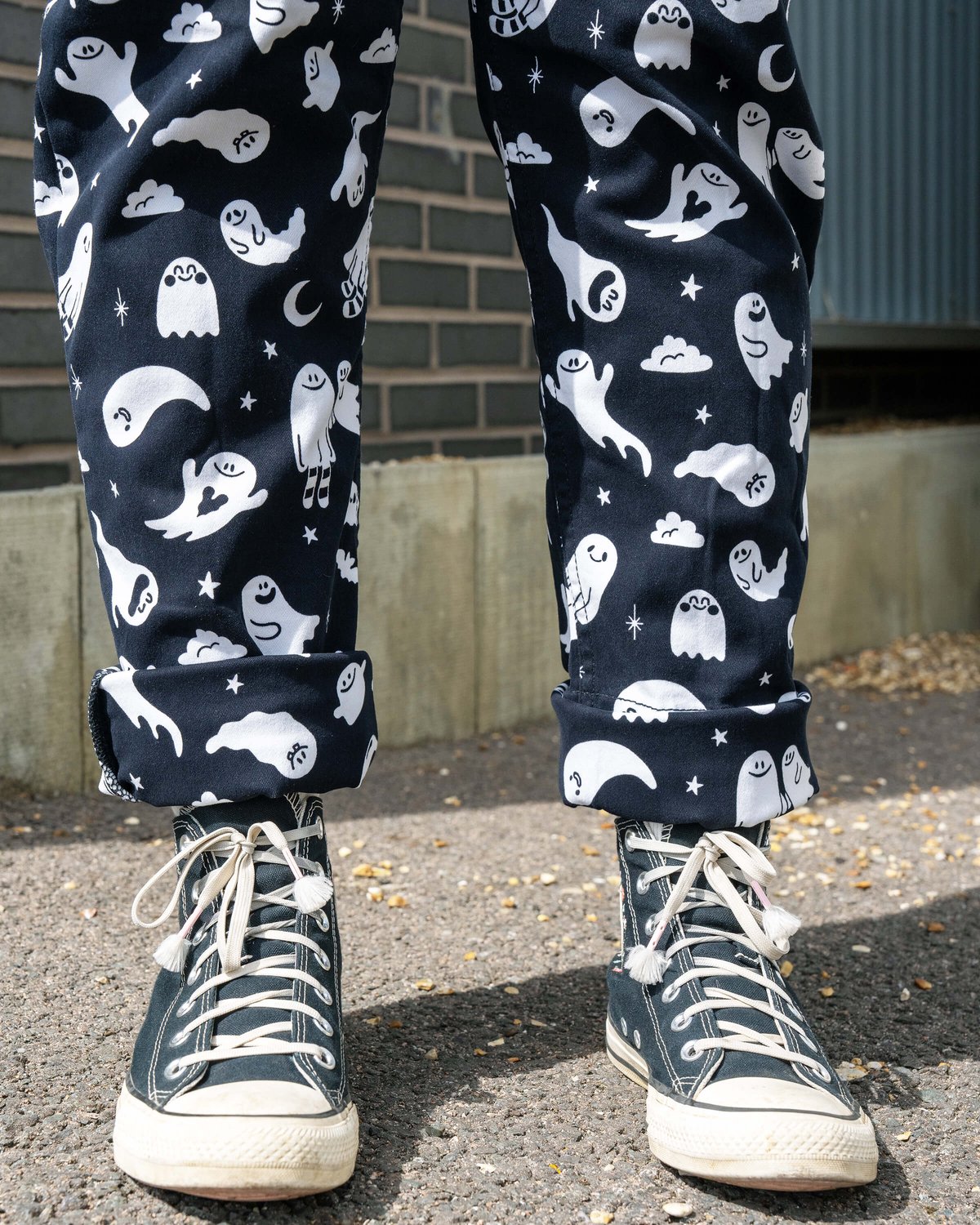 x Yasmin Cousins Ghosties Stretch Dungarees x Yasmin Cousins Ghosties Stretch Dungarees Shop now at Kitty Darling