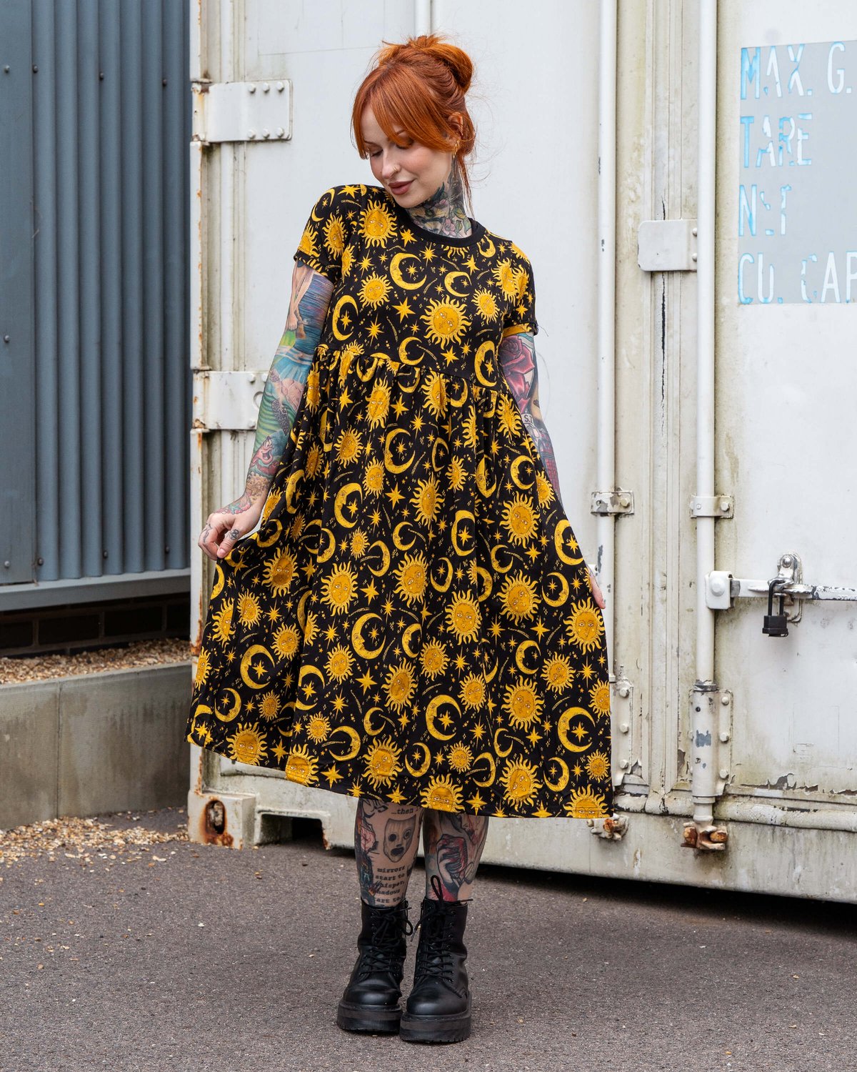 Celestial Midi Stretch Smock Dress Celestial Midi Stretch Smock Dress Shop now at Kitty Darling