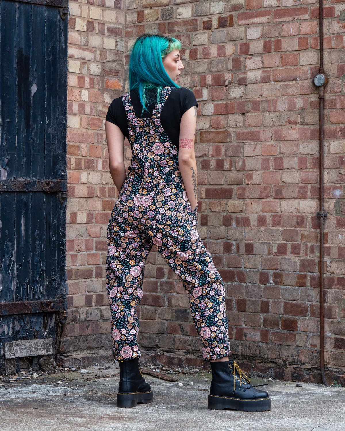 Eye Spy Floral Stretch Dungarees Eye Spy Floral Stretch Dungarees Shop now at Kitty Darling