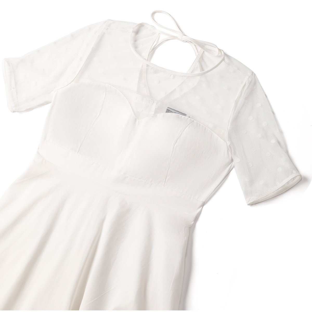 Elizabeth II Short Sleeved Polka Dot Mesh Wedding Dress Elizabeth II Short Sleeved Polka Dot Mesh Wedding Dress Shop now at Kitty Darling