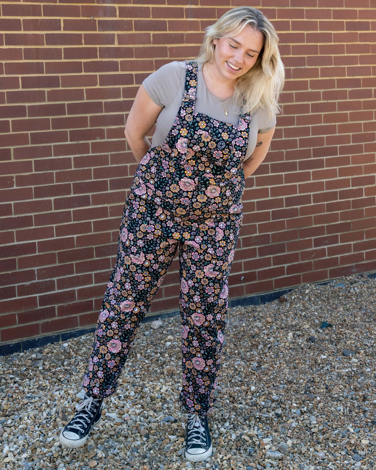 Eye Spy Floral Stretch Dungarees Eye Spy Floral Stretch Dungarees Shop now at Kitty Darling