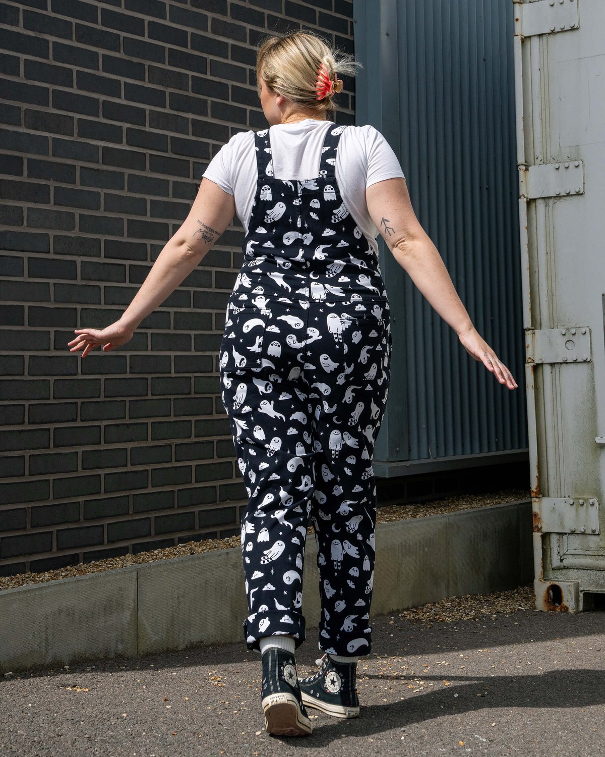 x Yasmin Cousins Ghosties Stretch Dungarees x Yasmin Cousins Ghosties Stretch Dungarees Shop now at Kitty Darling