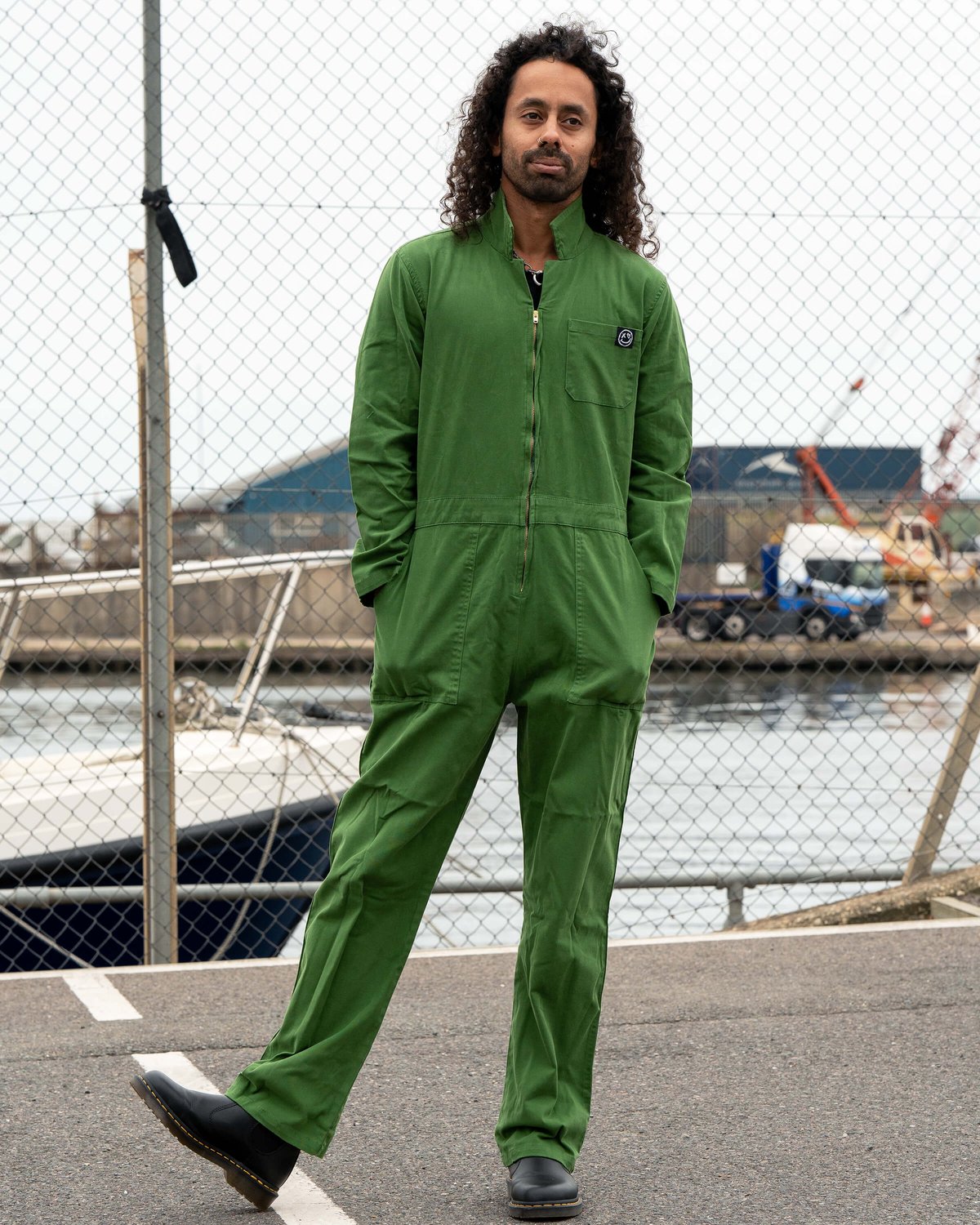 Forest Green Stretch Boiler Suit Forest Green Stretch Boiler Suit Shop now at Kitty Darling