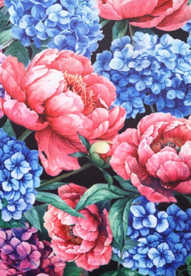 Amanda Hydrangea Garden Flared Dress – New In | Kitty Darling