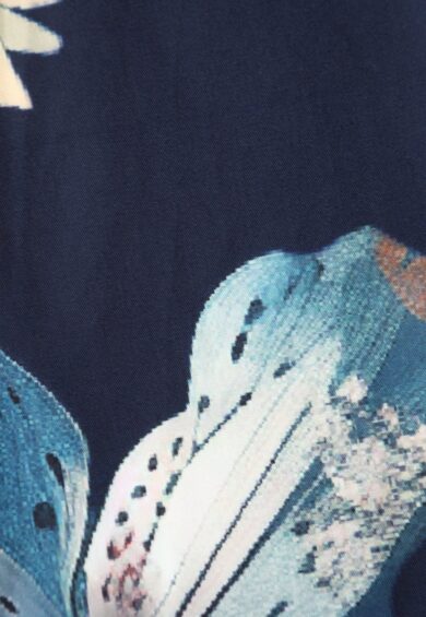 Lily Navy Blue Off The Shoulder Tropical Floral Print Flared Dress – Dresses | Kitty Darling