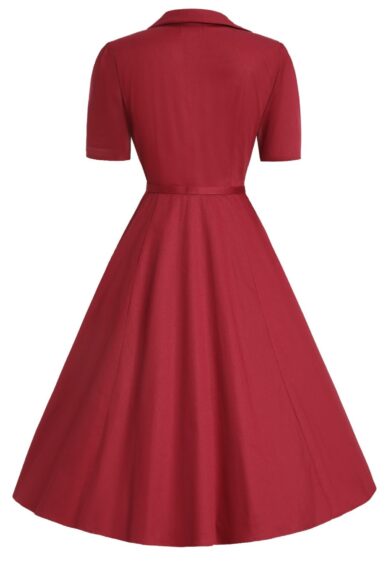 Mabel Burgundy Shirt Dress – New In | Kitty Darling
