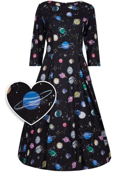 Billie Comfortable Knit Dress in Black Space – New In | Kitty Darling