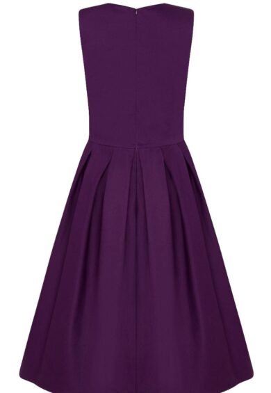 Lola Retro Swing Dress with Pockets in Purple – New In | Kitty Darling