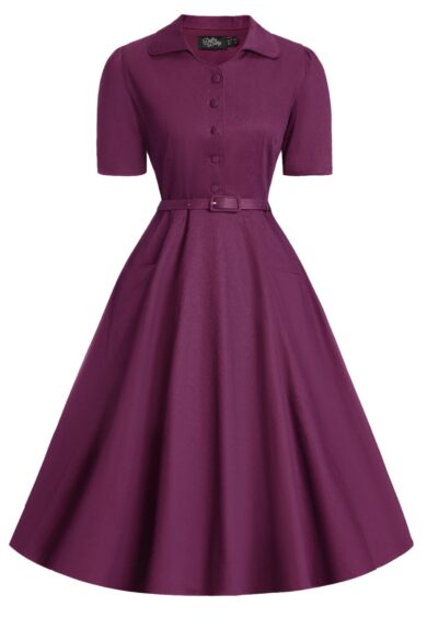 Mabel Purple Shirt Dress – New In | Kitty Darling
