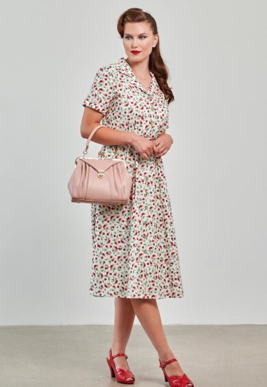 Cream Kate Cherry Dress – Dress | Kitty Darling