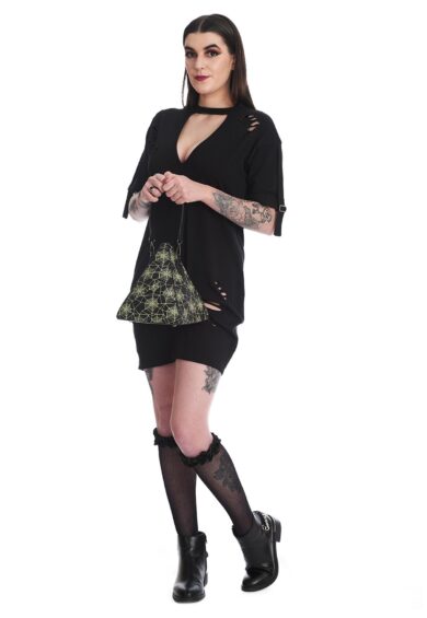 Black AGGIE DISTRESSED DRESS – New In | Kitty Darling