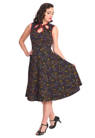 Black ALL HALLOWS CAT DRESS – New In | Kitty Darling