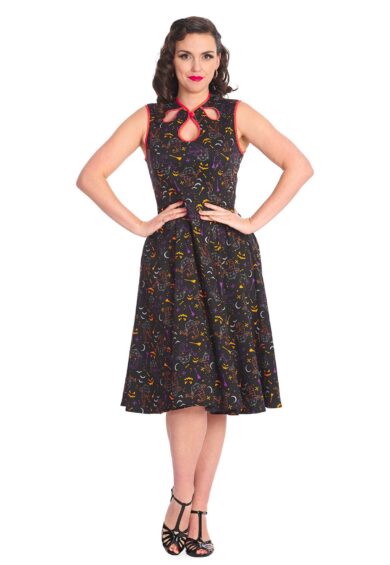 Black ALL HALLOWS CAT DRESS – New In | Kitty Darling