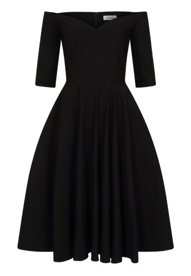 Black Amalia swing dress – Dress | Kitty Darling