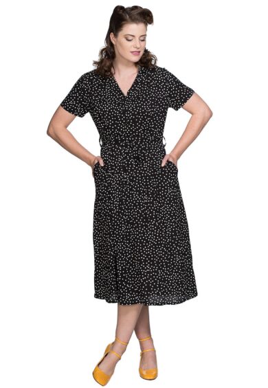 Black BLACK SPOT DRESS – New In | Kitty Darling