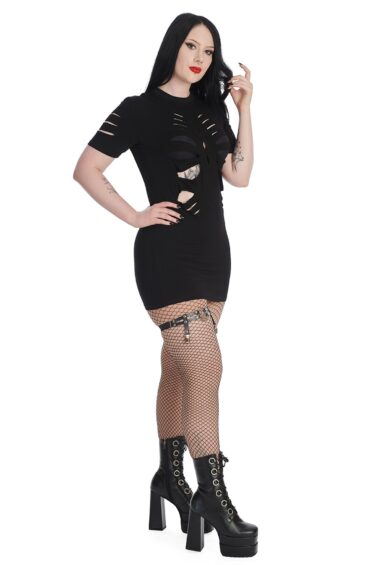 Black BLACK TOXIC TEARS DRESS – New In | Kitty Darling