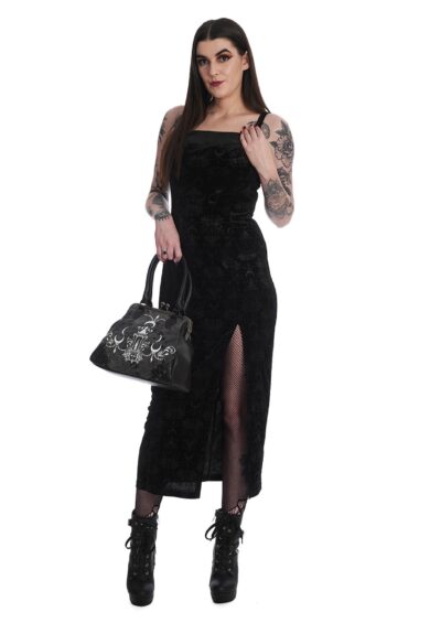 Black CHANDELIER SLIT DRESS – New In | Kitty Darling