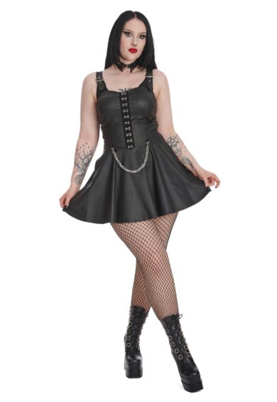 Black CHAOS COUTURE DRESS WITH HANDCUFFS – New In | Kitty Darling