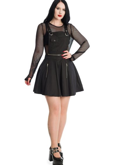 Black ELYSIUM PINAFOR DRESS – New In | Kitty Darling