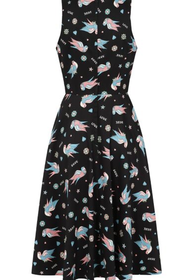 Black MARILOU SWALLOWS DRESS – New In | Kitty Darling