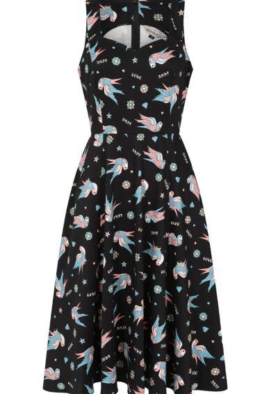 Black MARILOU SWALLOWS DRESS – New In | Kitty Darling