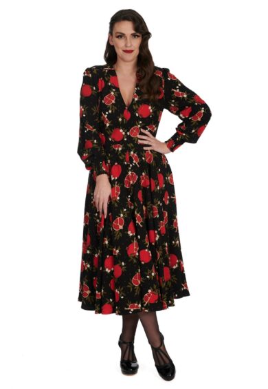 Black POMEGRANATE DRESS – New In | Kitty Darling