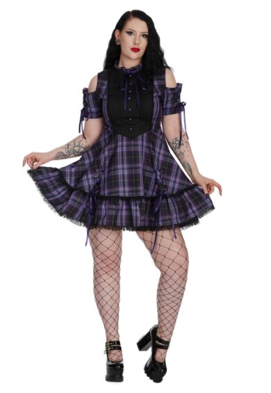 Black/Purple DARK DOLL DRESS – New In | Kitty Darling
