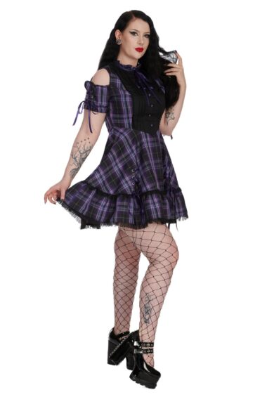 Black/Purple DARK DOLL DRESS – New In | Kitty Darling