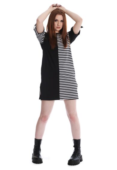 Black/White HOCUS POCUS HAPF AND HALF DRESS – New In | Kitty Darling